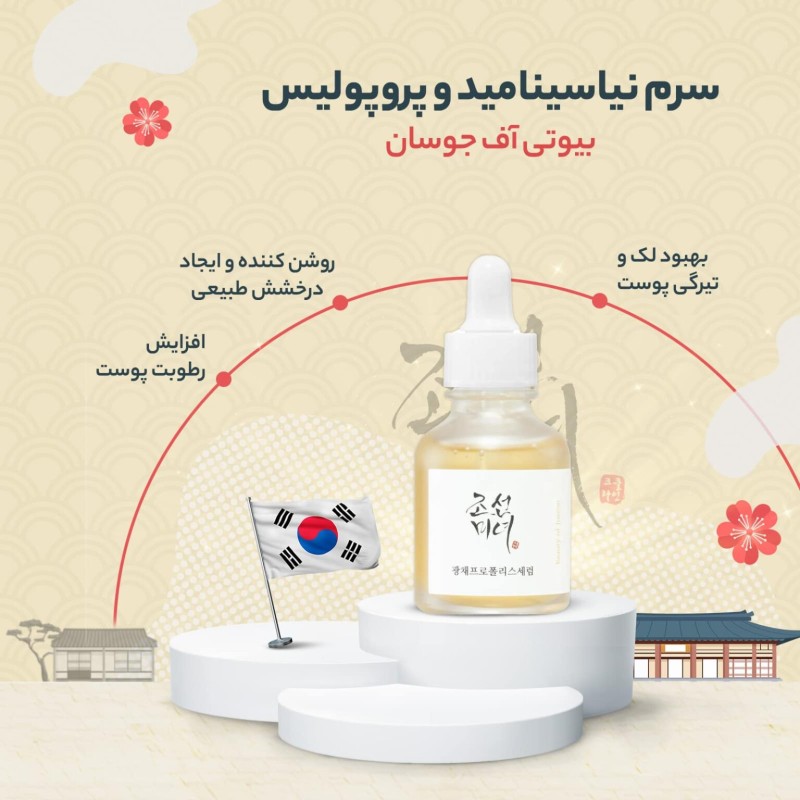 سرم پروپولیس و نیاسینامید بیوتی آف جوسان