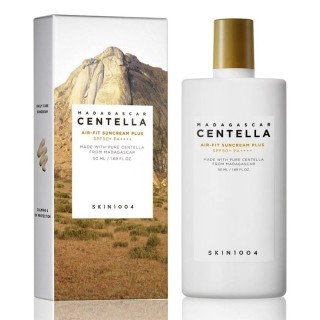 کرم ضدآفتاب رنگی فیزیکی SPF50+ سنتلا مناسب پوست حساس اسکین 1004 Madagascar Centella Air-Fit Suncream Plus  حجم 50 میل