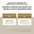 کرم ضدآفتاب فیزیکی SPF30 سنتلا مناسب پوست حساس اسکین 1004 Madagascar Centella Air-Fit Suncream Light حجم 50 میل