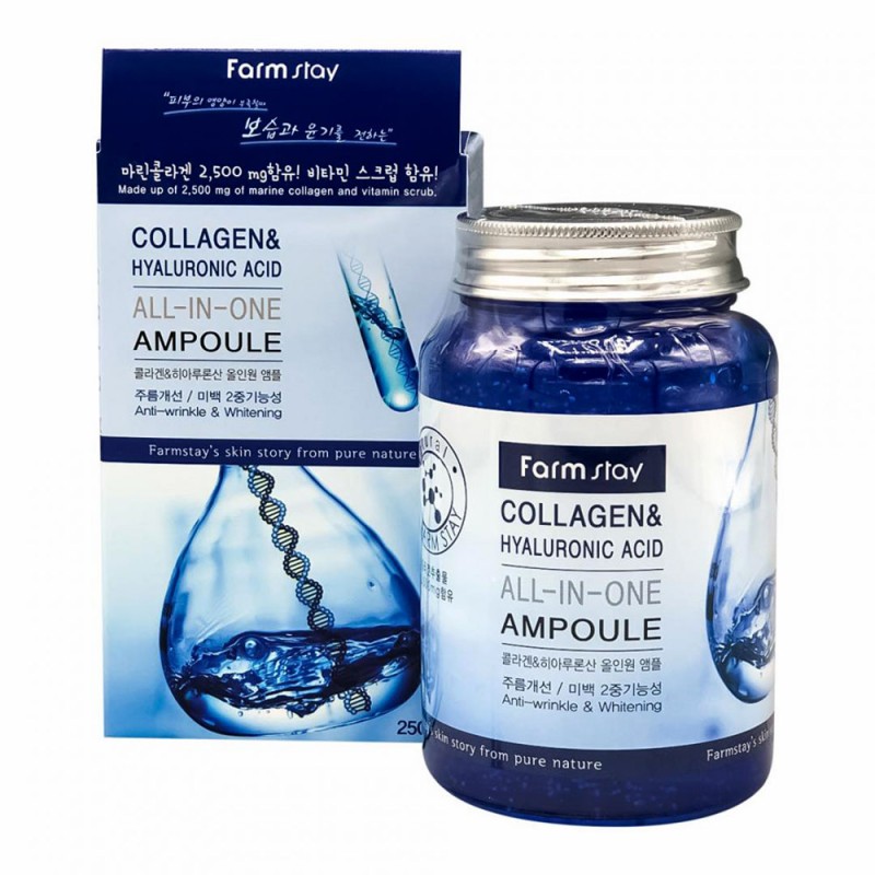 مناسب انواع پوست فارم استی & فارم استی | Farmstay Hyaluronic Acid All In One Ampoule حجم 250 میل