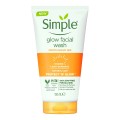 ژل شستشو صورت روشن کننده مناسب پوست کدر سیمپل سیمپل | Simple Glow facial wash with vitamin C and anti-oxidants حجم 150 میل