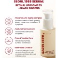 سرم ضد چروک و جوانساز رتینال و جینسینگ سیاه مناسب انواع پوست کی سکرت Retinal Liposome 2% + Black Ginseng Serum حجم 30 میل