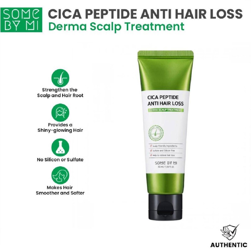 ماسک مو ضد ریزش و تقویت کننده مناسب انواع مو سام بای می Cica Peptide Anti Hair Loss Derma Scalp حجم 50 میل
