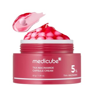 کرم ضد لک و روشن کننده مناسب انواع پوست مدی کیوب TXA Niacinamide Capsule Cream حجم 50 میل