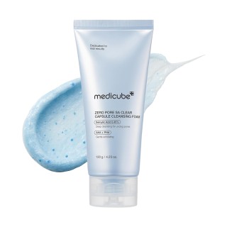 فوم شوینده لایه بردار ملایم و کنترل منافذ مناسب پوست چرب و مستعد جوش مدی کیوب Pore SA Clear Capsule Cleansing Foam وزن 120 گرم