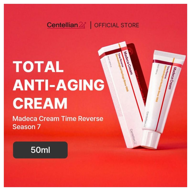 کرم ضد چروک و ترمیم کننده مناسب پوست حساس و آسیب دیده سنتلین 24 Madeca Cream Time Reverse حجم 50 میل