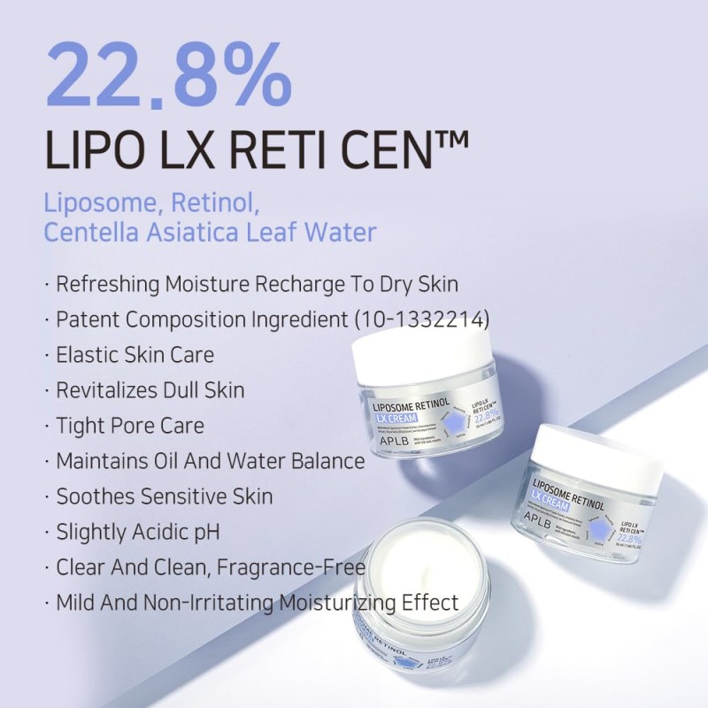 کرم ضد چروک و جوانساز رتینول لیپوزومی مناسب انواع پوست APLB Liposome Retinol LX Cream حجم 55 میل