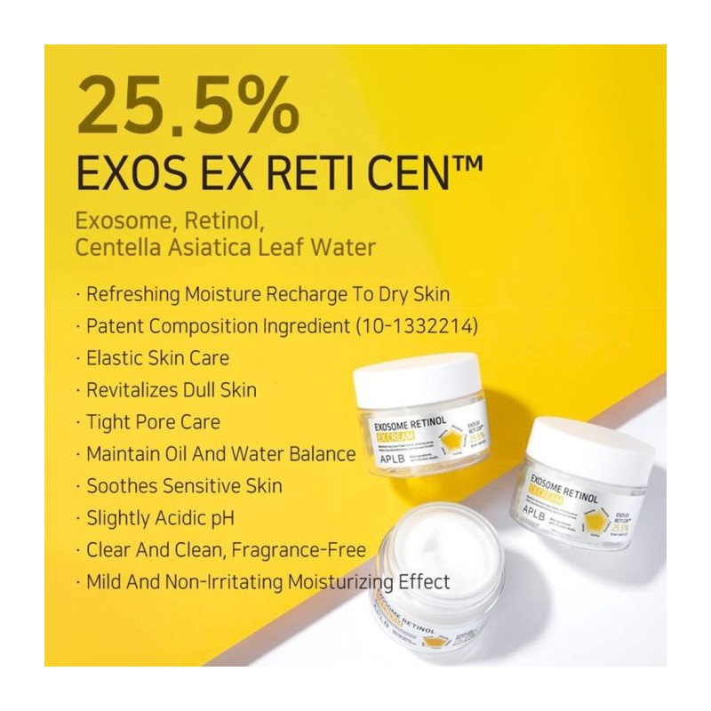 کرم ضد چروک و جوانساز رتینول و اگزوزوم مناسب پوست شل و مستعد پیری APLB Exosome Retinol EX Cream حجم 55 میل