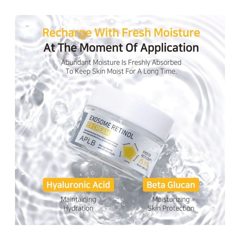 کرم ضد چروک و جوانساز رتینول و اگزوزوم مناسب پوست شل و مستعد پیری APLB Exosome Retinol EX Cream حجم 55 میل