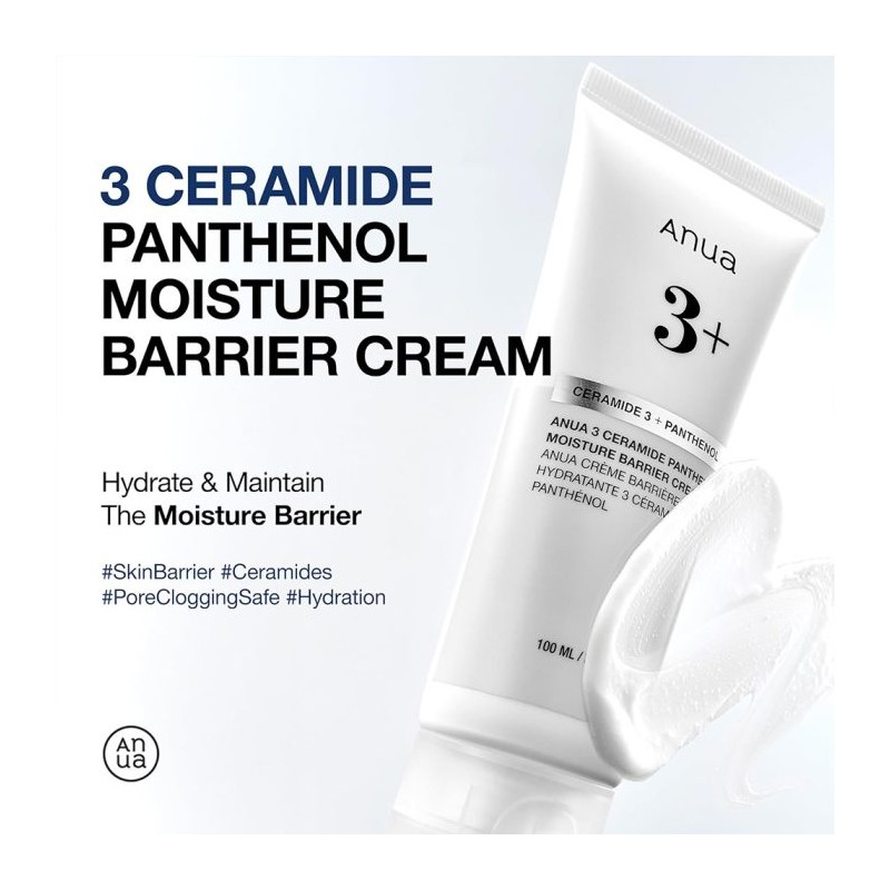 کرم مرطوب‌کننده با ۳ سراماید و پانتنول مناسب پوست‌های خشک آنوا Ceramide Panthenol Moisture Barrier Cream حجم 100 میل