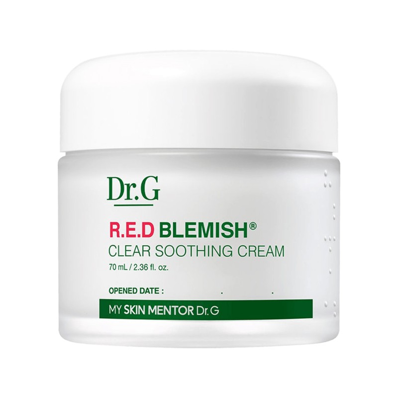 کرم آبرسان با سیکا و نیاسینامید مناسب پوست‌های حساس و مستعد آکنه دکتر جی Dr.G Red Blemish Clear Soothing Cream  حجم 70 میل