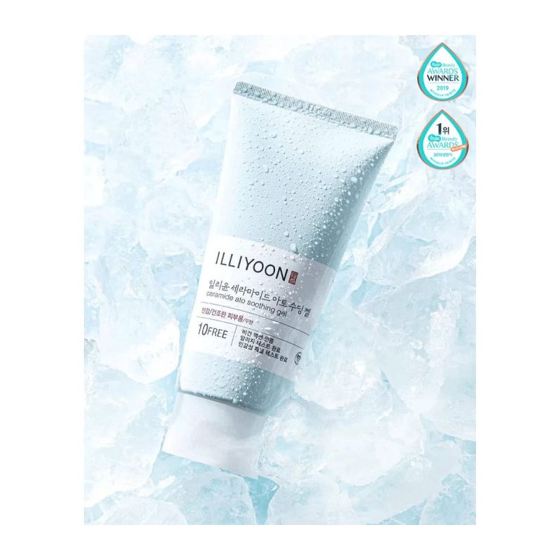 ژل کرم آبرسان و تسکین‌دهنده با سرامید و سنتلا مناسب پوست‌های چرب و حساس ایلیون Illiyoon Ceramide Ato Soothing Gel حجم 175 میل