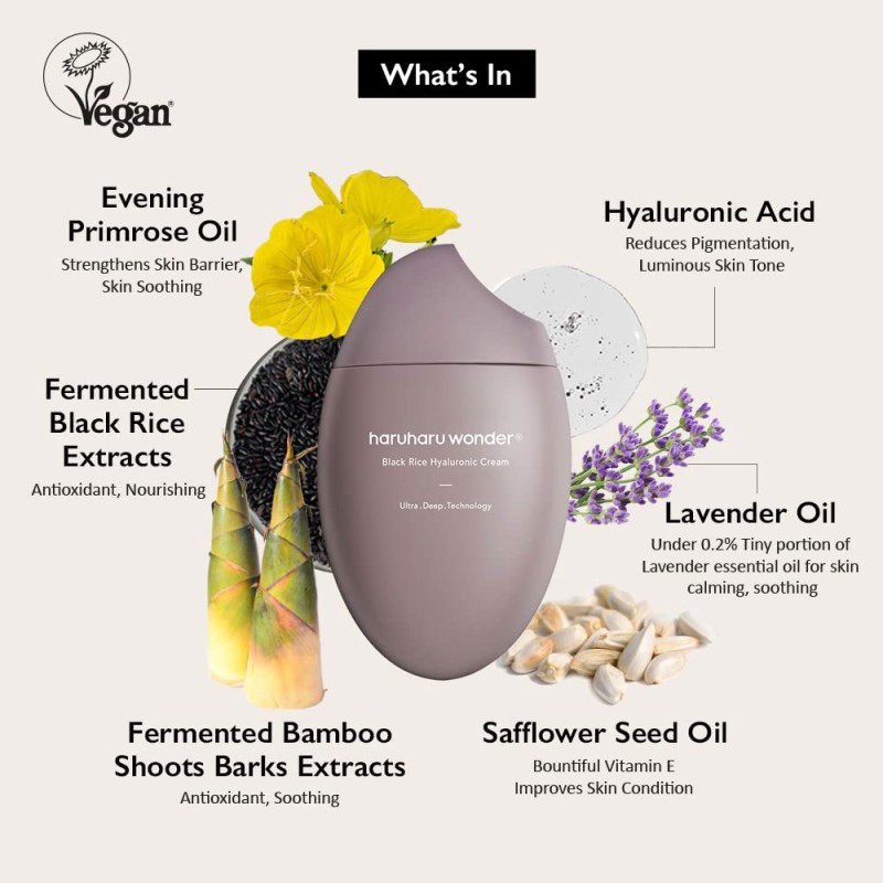 کرم آبرسان عمیق با عصاره تخمیری برنج سیاه مناسب انواع پوست هاروهارو واندرHaruharu Wonder Black Rice  حجم 50 میل