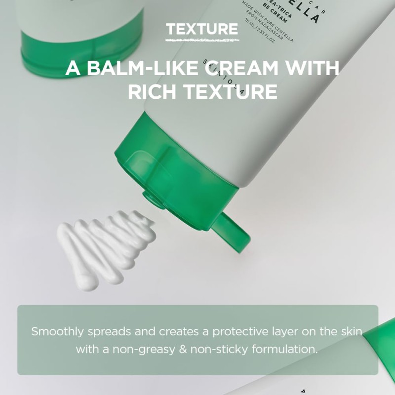 کرم ضد جوش تی تری سنتلا مناسب پوست‌های مستعد آکنه اسکین ۱۰۰۴ | SKIN1004 Madagascar Centella Tea-Trica B5 Cream حجم ۷۵ میل