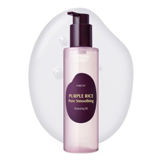 شوینده روغنی کنترل منافذ مناسب پوست چرب و مختلط اکوال بری EQQUALBERRY Purple Rice Pore Smoothing Cleansing Oil حجم 200 میل