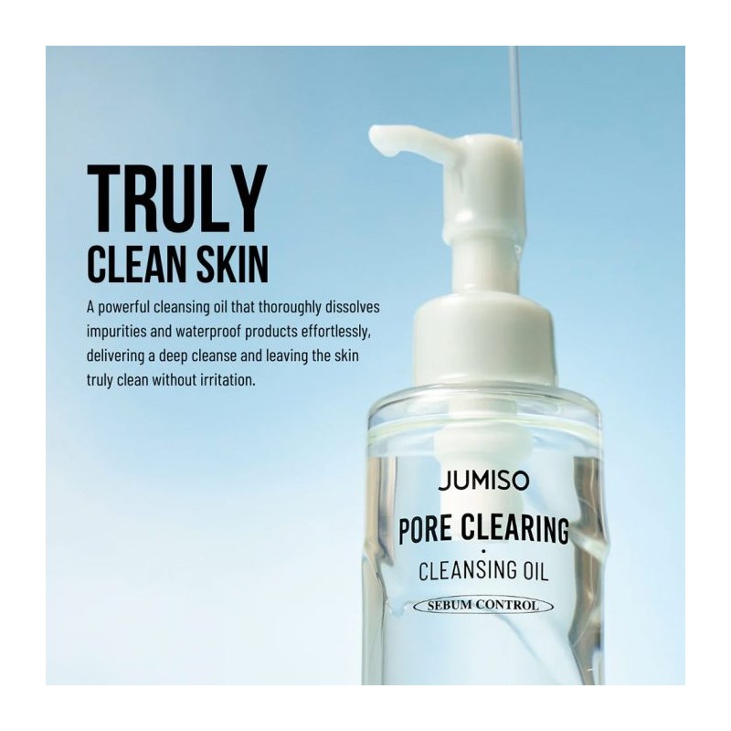 شوینده روغنی کنترل منافذ و ضدجوش مناسب پوست چرب و مختلط جومیسو Jumiso Pore Clearing Cleansing Oil حجم 200 میل