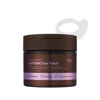 پچ دور چشم ضد پف و روشن‌کننده با کافئین و کلاژن مناسب پوست حساس وی‌تی کازمتیک VT Cosmetics Caffeine Eye Patch حجم 110 میل