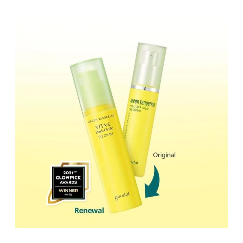 کرم روشن‌کننده دور چشم با ویتامین سی و عصاره نارنگی سبز مناسب انواع پوست گودال Goodal Dark Circle Eye Cream  حجم 30 میل