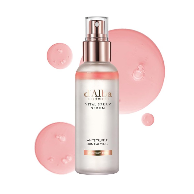 میست آبرسان با ۸ نوع هیالورونیک اسید مناسب پوست خشک و حساس د البا d'Alba White Truffle Vital Spray Serum حجم 100 میل