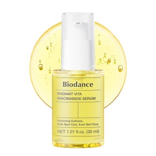 سرم روشن کننده و آنتی اکسیدان قوی نیاسینامید مناسب پوست کدر و دارای لک بایودنس Radiant Vita Niacinamide Serum  حجم 30 میل