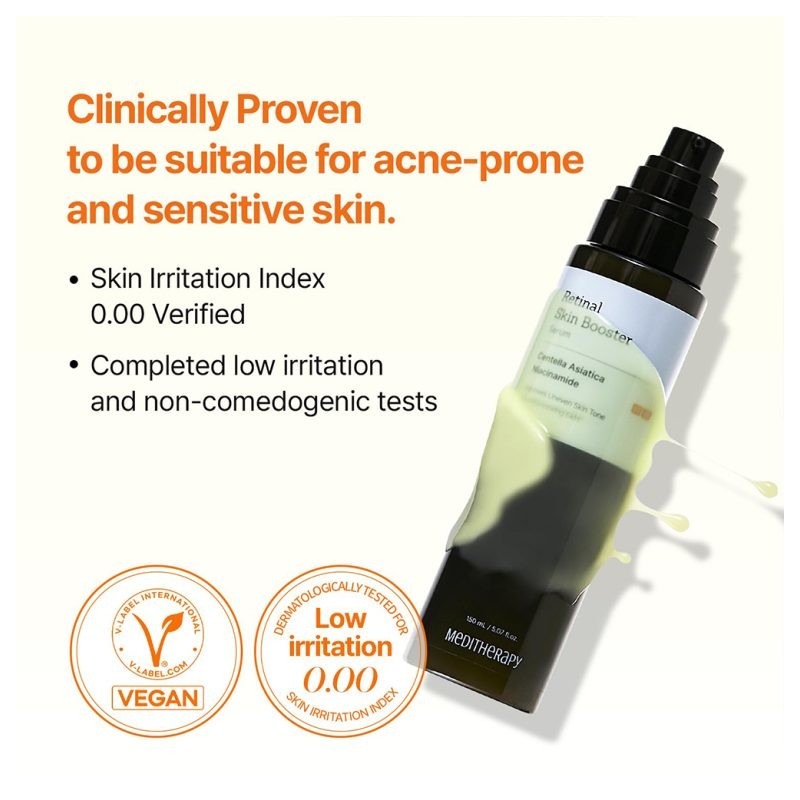 بوستر سرم ضد چروک و روشن کننده رتینال مناسب انواع پوست مدی تراپی Retinal Skin Booster Serum حجم 150 میل