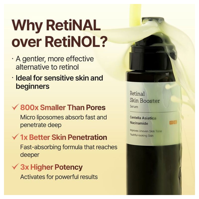 بوستر سرم ضد چروک و روشن کننده رتینال مناسب انواع پوست مدی تراپی Retinal Skin Booster Serum حجم 150 میل
