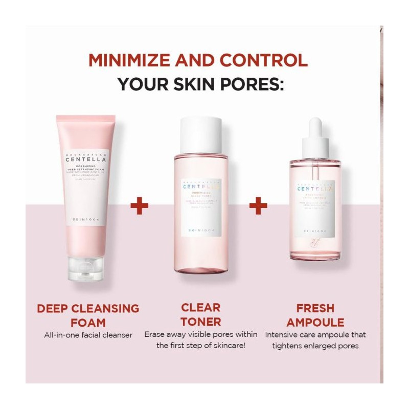 فوم شستشوی عمیق کنترل منافذ و تسکین دهنده مناسب پوست چرب و مختلط اسکین ۱۰۰۴ Poremizing Deep Cleansing Foam حجم 125 میل