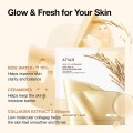 ماسک ورقه ای آبرسان و درخشان کننده برنج و کلاژن مناسب پوست کدر و دهیدراته آنوا Rice 70 Glow Collagen Mask حجم 38 گرم یک عدد