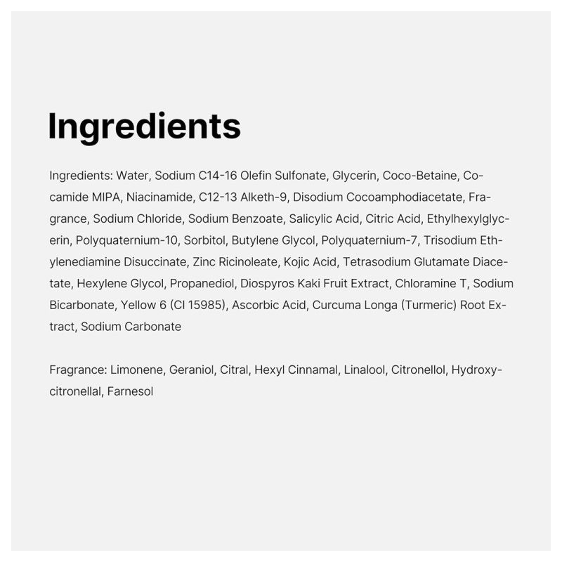 شوینده بدن لایه بردار مناسب انواع پوست مدی کیوب مدی کیوب | medicube Kojic Acid Turmeric Brightening Body Wash حجم 400 میل