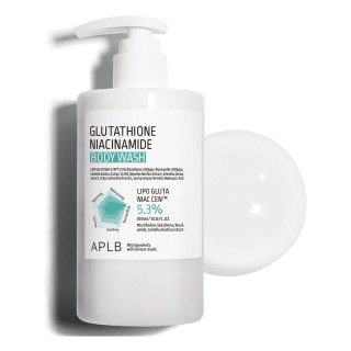 شوینده بدن روشن کننده مناسب پوست کدر و حساس APLB Glutathione Niacinamide Body Wash حجم 300 میل