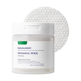 پد تونر آبرسان و تسکین دهنده مناسب انواع پوست اکوال بری اکوال‌بری | EQQUALBERRY Pool Toner Pads حجم 220 میل
