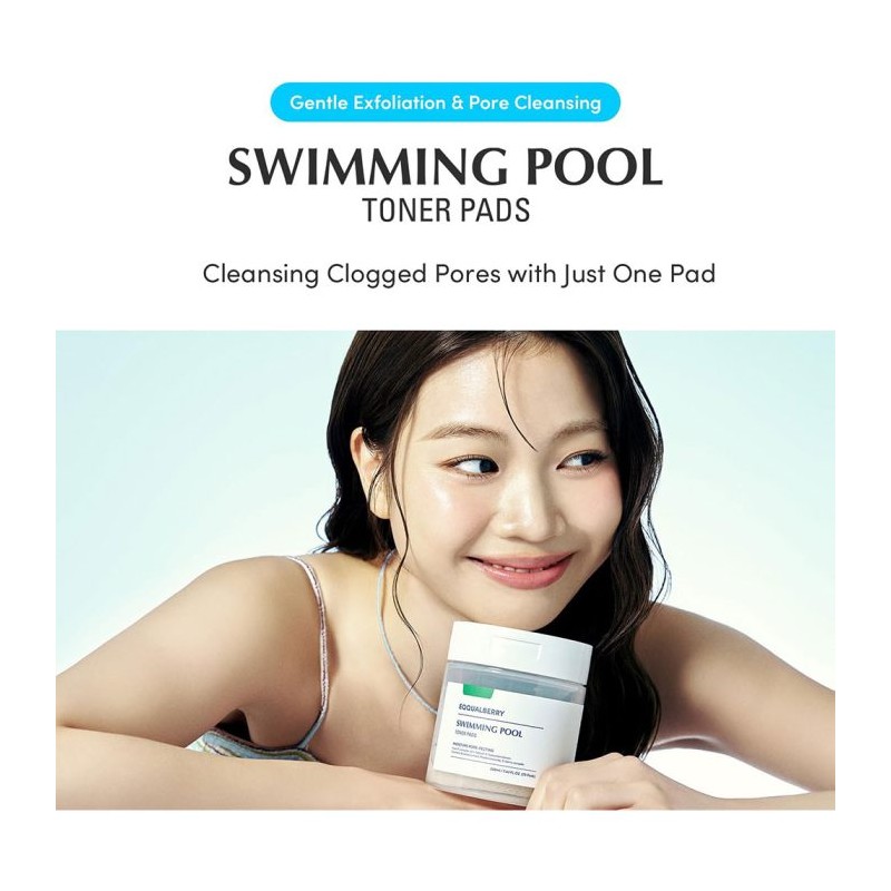 پد تونر آبرسان و تسکین دهنده مناسب انواع پوست اکوال بری اکوال‌بری | EQQUALBERRY Pool Toner Pads حجم 220 میل