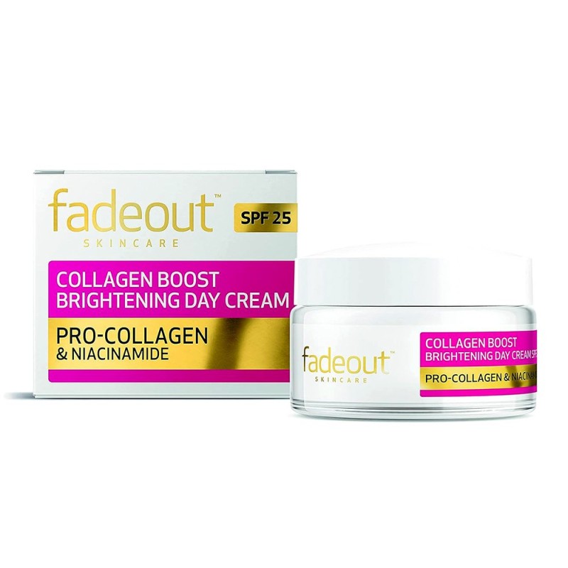 کرم روشن کننده و کلاژن ساز روز فید اوت Fadeout Skincare Collagen Boost Whitening Day Cream SPF25 50ml