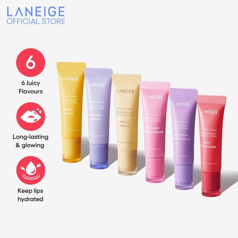 بالم لب لانیژ درخشان کننده و مرطوب کننده LANEIGE Lip Glowy Balm - berry
