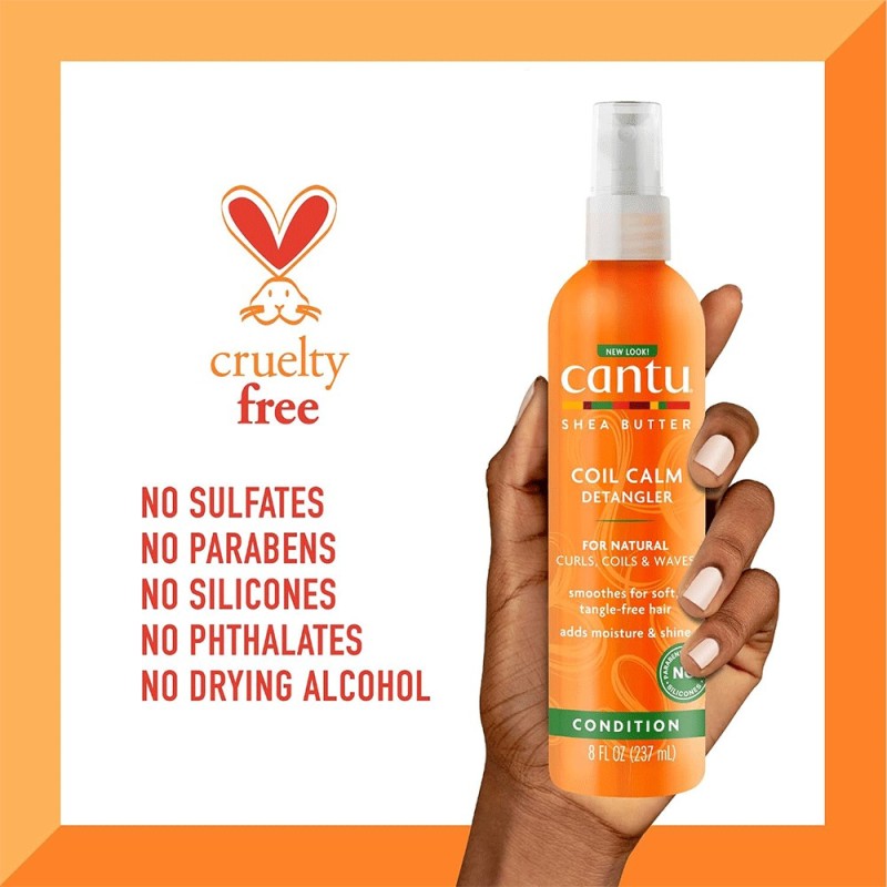 اسپری گره باز کن موی فر شی باتر کانتو Cantu Shea Butter Coil Calm Detangler