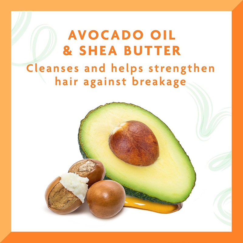 شامپو آبرسان موهای فر و مجعد شی باتر آووکادو کانتو Cantu Avocado Hydrating Shampoo 400ml
