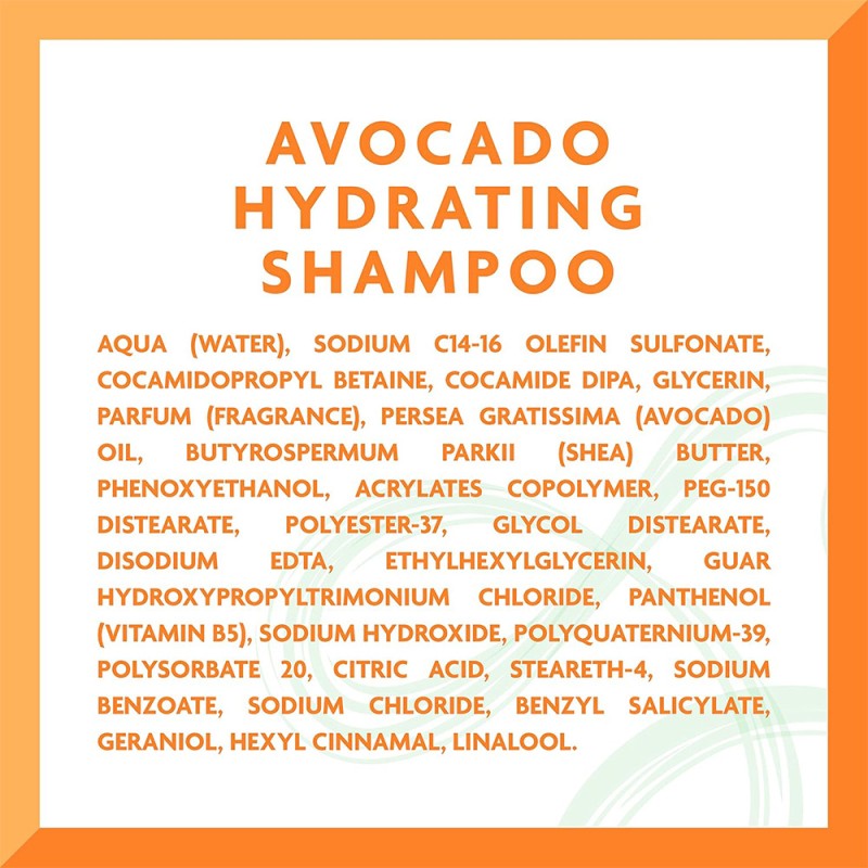 شامپو آبرسان موهای فر و مجعد شی باتر آووکادو کانتو Cantu Avocado Hydrating Shampoo 400ml