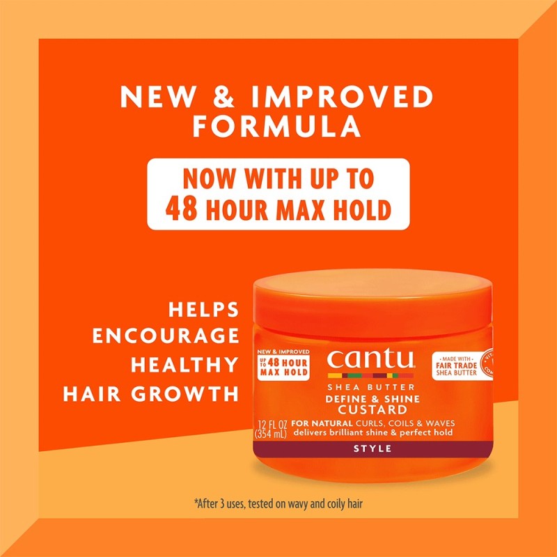 کاسترد حالت دهنده و براق کننده شی باتر کانتو Cantu Shea Butter Define & Shine Custard