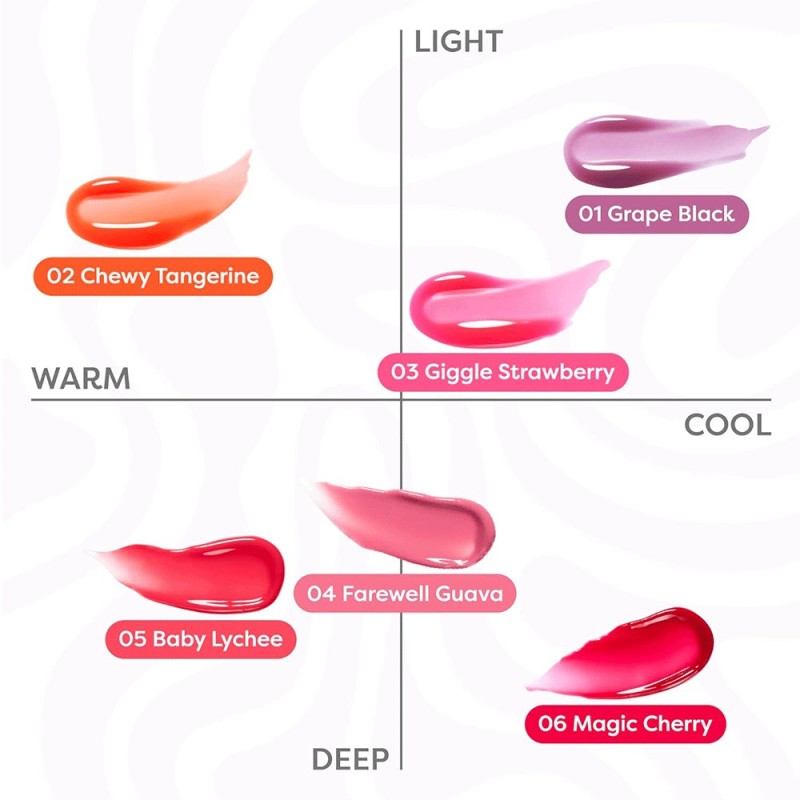 لیپ گلاس میوه ای کالرگرام COLORGRAM Fruity Glass Gloss - 04-farewell-guava
