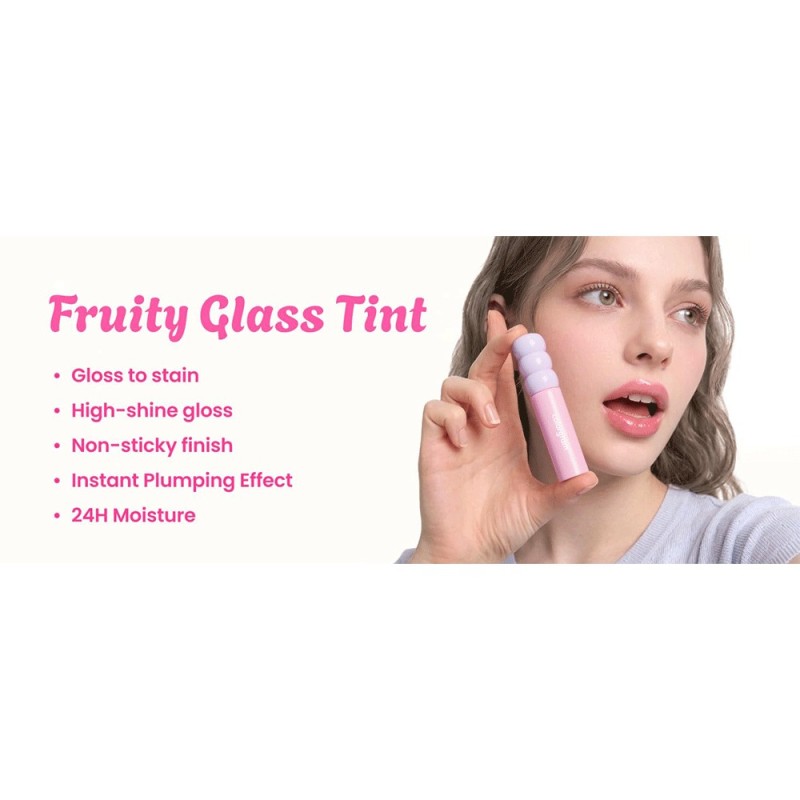 لیپ گلاس میوه ای کالرگرام COLORGRAM Fruity Glass Gloss - 04-farewell-guava