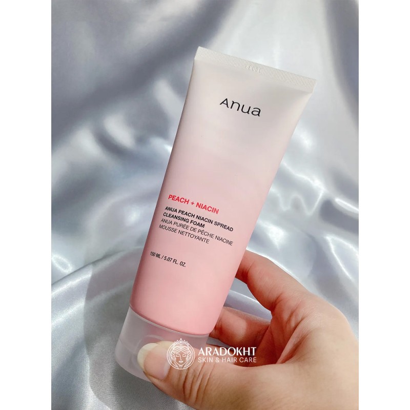 فوم شوینده روشن کننده هلو نیاسین آنوا Anua Peach Niacin Spread Cleansing Foam