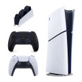 کنسول بازی سونی مدل PlayStation 5 Slim ظرفیت 825 گیگابایت ریجن CFI-2116 اروپا به همراه دسته اضافی مشکی و پایه شارژر